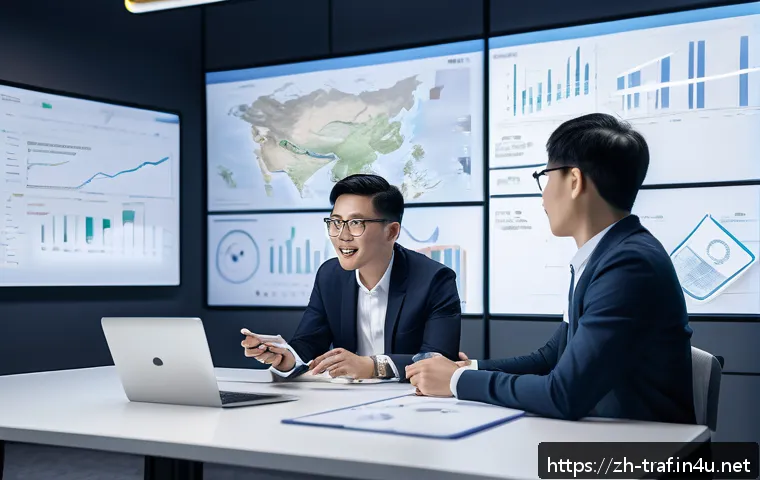 교통직 커리어 발전 사례 - A modern office scene featuring diverse Chinese professionals in business casual attire collaboratin...