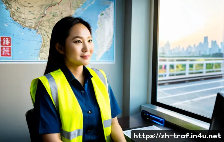 교통직 경력자 인터뷰 - Photorealistic interview scene with an experienced transportation operations professional in a neat ...